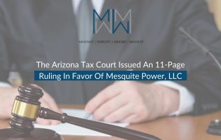 The Arizona Tax Court Issued An 11-Page Ruling In Favor Of Mesquite Power, LLC